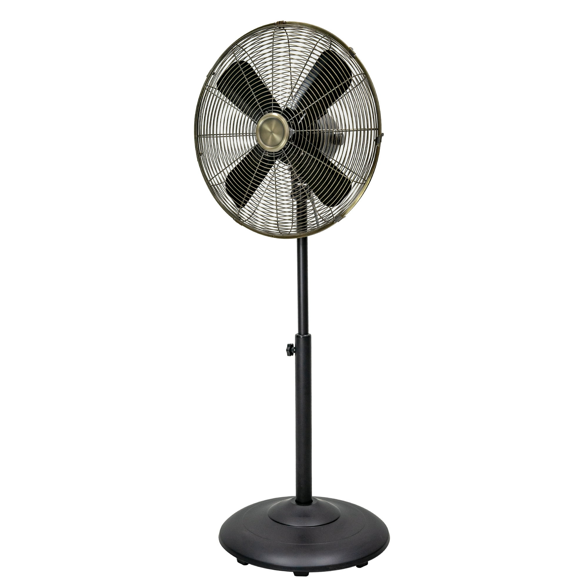 Better Homes and Gardens 49.4 inch Black Pedestal Fan with 3 Speeds, Oscillation, Adjustable Height