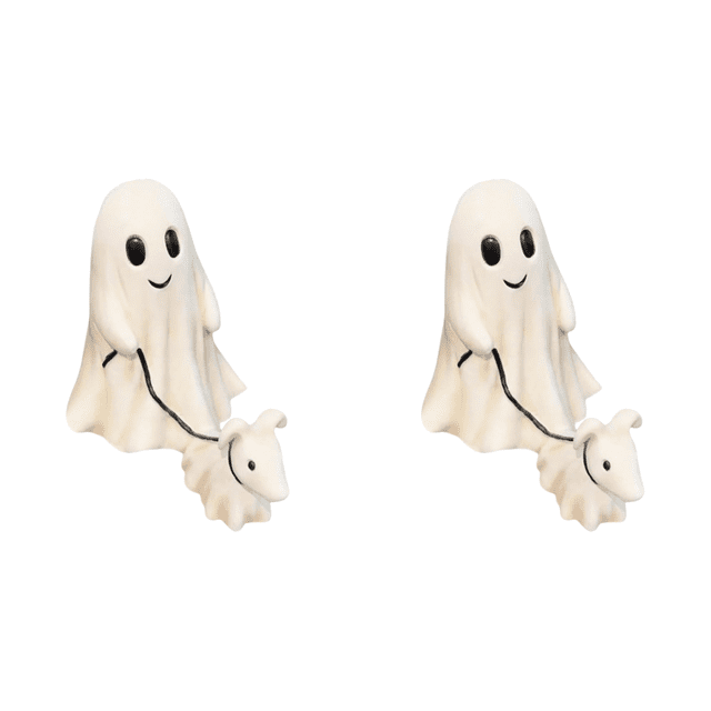 Fantasma Halloween Que Camina Perro Resina Regalo Creativo para Amigos (niño 15 Cm)