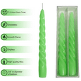 thumbnail image 4 of FCMSHAMD 7.3'' Green Taper Candles-Uscented Smokeless(2 Pack), 4 of 7