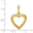 thumbnail image 3 of 14K Yellow Gold Charm Pendant Themed 31 mm 19 Polished Heart, 3 of 3