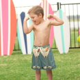 thumbnail image 4 of FORMRS Boys Swim Trunks Quick Dry Mesh Liner Boardshorts Sizes XS-XL, Beige Martini, 4 of 7
