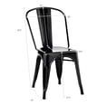 thumbnail image 2 of Costway Set of 4 Dining Side Chair Stackable Bistro Cafe Metal Stool Vintage, 2 of 10