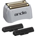 thumbnail image 1 of 17155, Lámina y cuchilla de repuesto para afeitadora profesional - Compatible con modelos Andis, cuchillas de titanio dorado supersuaves - para un corte apurado y un afeitado suave, 1 of 4