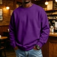 thumbnail image 6 of GrmtClth Men's Crewneck Sweatshirt Long Sleeve Fall Pullover Tops Loose Fit Athletic Comfy Basic Shirts Lightweigt All Season S, 6 of 10