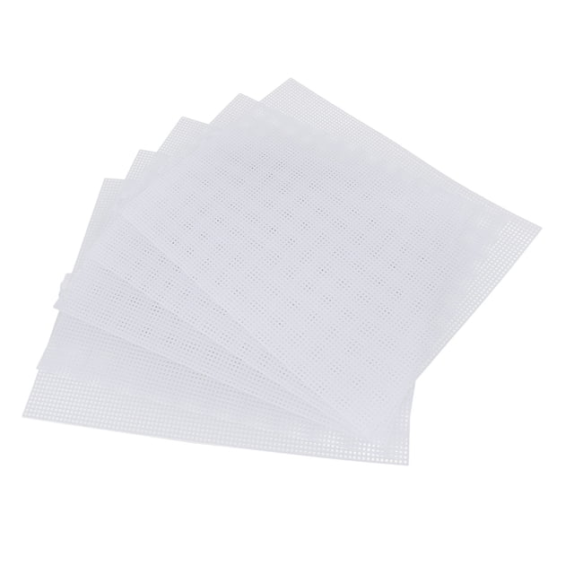 Plastic Mesh Canvas Sheet, Sturdy Plastic Mesh Multi Purpose with 4 Needles for Yarn Crafting