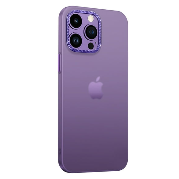 SaniMore for iPhone 14 Pro Max 6.7" Ultra-Thin Translucent Frosted Case, Rugged PC Back [Not Yellowing Technology] Full Body Protective Case for iPhone 14 Pro Max Women Men, Darkpurple
