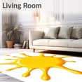 thumbnail image 2 of ODIKA 3'x5' Machine Washable Non-Slip Area Rug, Whimsical Yolk Splash Decorative Floor Art Accent High Traffic Rug, Yellow, 721977, 2 of 7
