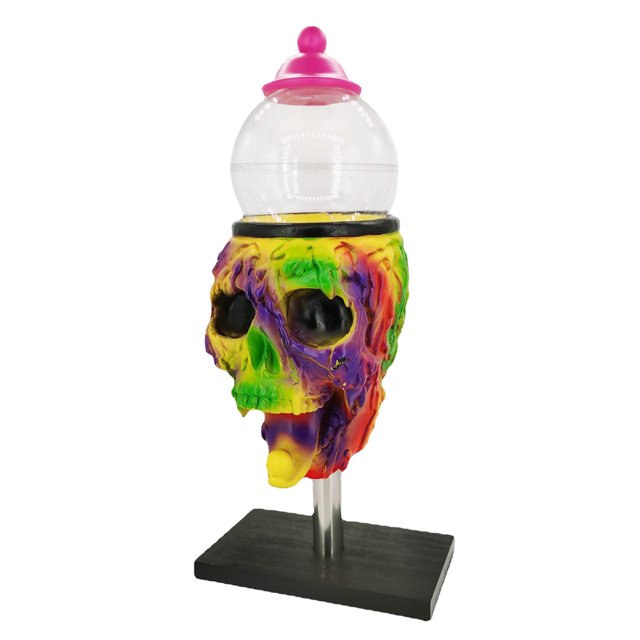 FLhrweasw Máquina Chicle Calavera para Halloween Tarro Latas Con Cubierta Accesorio para Fiesta