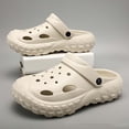 thumbnail image 6 of GPOECD Mens Slippers Fashion Closed Toe Slide Slippers for Summer Indoor Outdoor Comfortable Beach Sandals Men's Sandals Khaki,6, 6 of 8