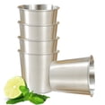 thumbnail image 1 of 5 vasos de acero inoxidable para beber, apilables, de metal cepillado, para enfriar cerveza, para viajes y acampadas, 1 of 8