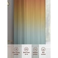 thumbnail image 5 of Burnt Orange Teal Ombre Sheer Curtains 72 Inch Length 2 Panels Set, Modern Gradient Abstract Art Voile Window Treatment Rod Pocket Curtains Sheers Drapes for Bedroom/Living Room/Kitchen 52"x72"x2, 5 of 7