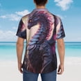 thumbnail image 4 of Fotbe Dragon Camisa Hawaiana para Hombre Unisex – Camisa Casual de Verano con Botones de Manga Corta de Algodón y Lino,3X-Large, 4 of 7
