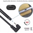 thumbnail image 4 of HSHDLDF Micro USB Cable Micro USB 2.0 5-Pin Male to Female Data Extension Cable U Shape Angled, 4 of 7