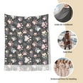 thumbnail image 6 of Cauagu Colorful Paws Of Dog Print Women Wrap Shawl tassels Scarves Retro Scarf 77.6"X28.3", 6 of 8