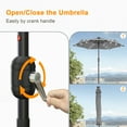 thumbnail image 5 of ACEGOSES 7.5ft LED Solar Outdoor Patio Market Table Umbrella with Polyester Canopy for Garden,Yard and Poolside, Gray, 5 of 9