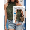 thumbnail image 6 of SLADYGLO Women Chic Halter-Neck Lace Hollow Out Tank Top, 6 of 7