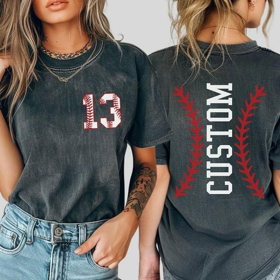 Baseball Number and Name Tshirt, Baseball Shirt,Baseball Mom Tee,Personalized Baseball,Baseball