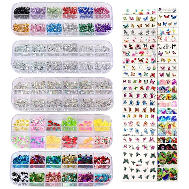 48 piezas de pegatinas para decoración de uñas, rebanadas de decoración de Yuyangstore Pegatinas para uñas