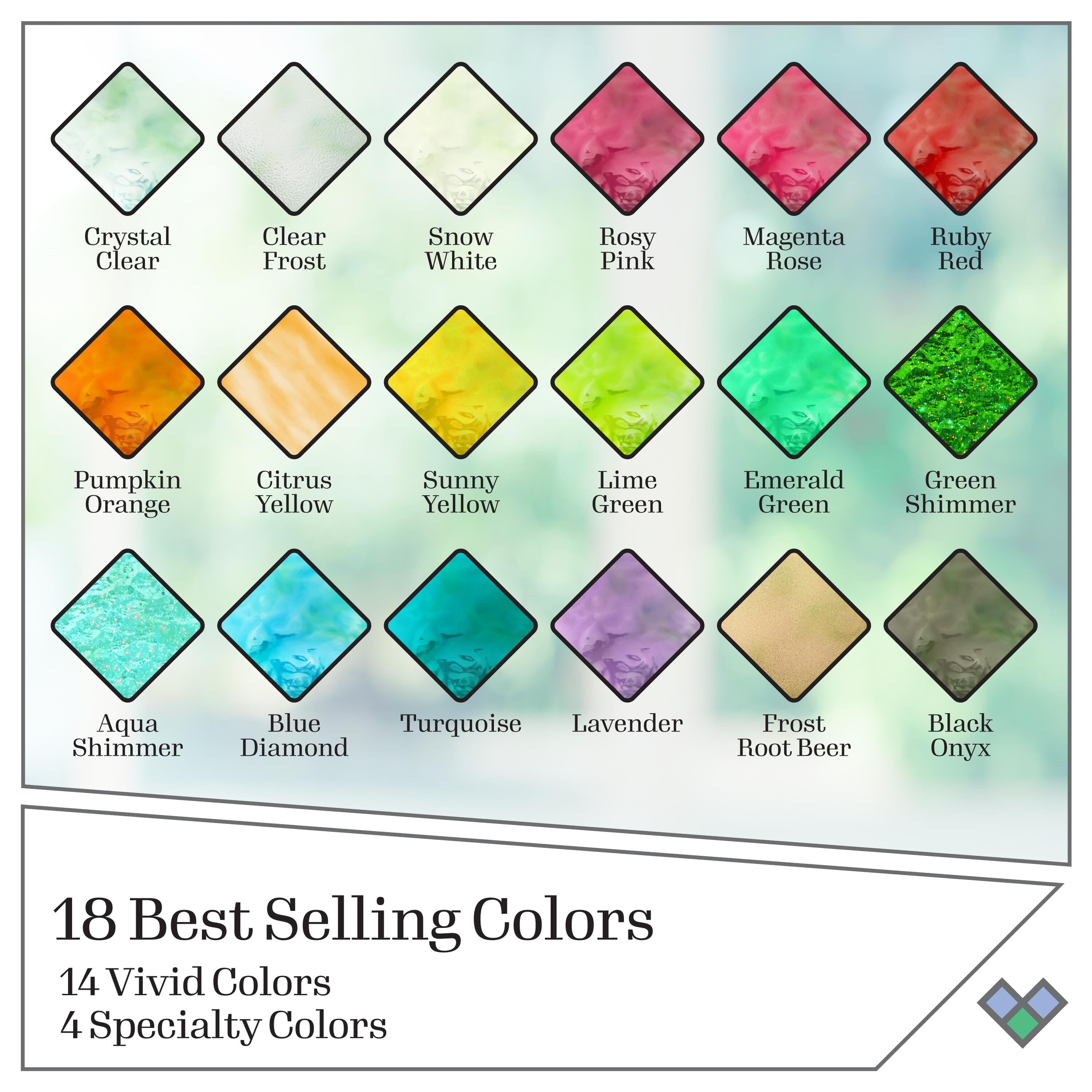 Gallery Glass Stained Glass Acrylic Paint Kit, 18 Piece Set, 2 fl oz