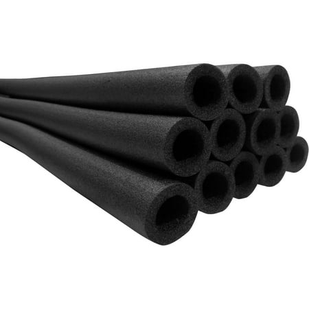 37 Inch Trampoline Pole Foam sleeves, fits for 1" Diameter Pole - Set of 16 -Black