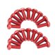 thumbnail image 1 of Tuercas De Pernos Para Parabrisas, 5x16 Mm 62 Piezas Bujes De Goma Exquisitos Pernos De Parabrisas Tuercas Antioxidación Para Motocicletas Deportivas OTVIAP Rojo, 1 of 8