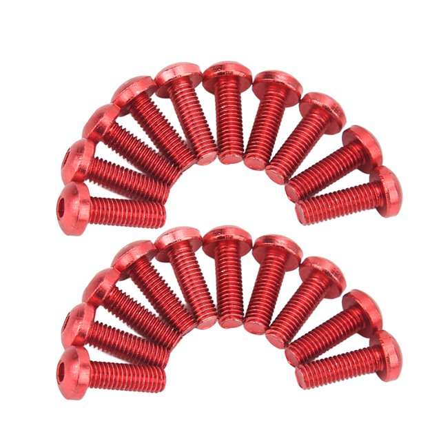 Windscreen Nuts, Rubber Bushings Windshield Nuts For Sport Motorcycles Red