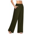 thumbnail image 2 of Puntoco Moda Deporte Yoga Pantalones Sólido Mediados de Cintura Alta Bolsillos Activos Sólidos Pantalones Sueltos Puntoco Puntoco-1456, 2 of 5