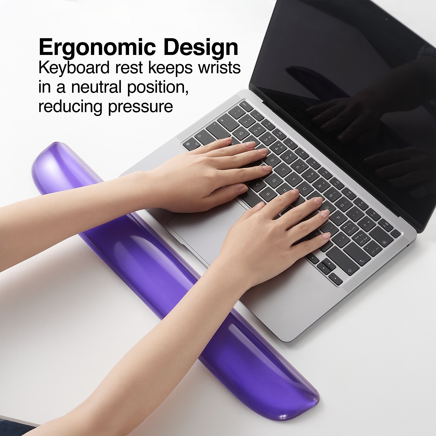 Staples Gel Wrist Rest Purple Crystal (79039) ST61805
