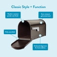 thumbnail image 2 of Architectural Mailboxes Winston™ Heavy duty Steel Metal Post Mounted Mail Box for outside, Rubbed Bronze, Medium USPS Approved Curbside Mailbox, 2 of 9