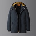 thumbnail image 6 of Miluxas Winter Coats for Men Winter Jackets Water Resistant Warm Thicken Puffy Hooded Insulated Thicken Parka Coat Navy, 6 of 9