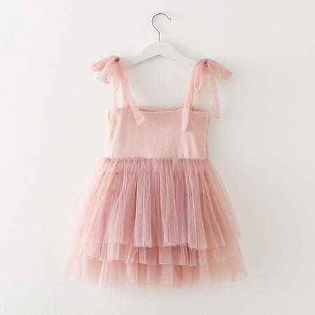 

PEASKJP Girl s Casual Dresses Children Girls Summer Bowknot Chiffon Floal Floral Short Sleeve Elegent Dress Fit Flare Wedding Party Evening Formal Dresses Pink 2-3 Years