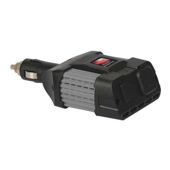 Inverter, ABS Case, 100W Nominal Output, 115V AC Output Voltage, 1 Outlets 26X005