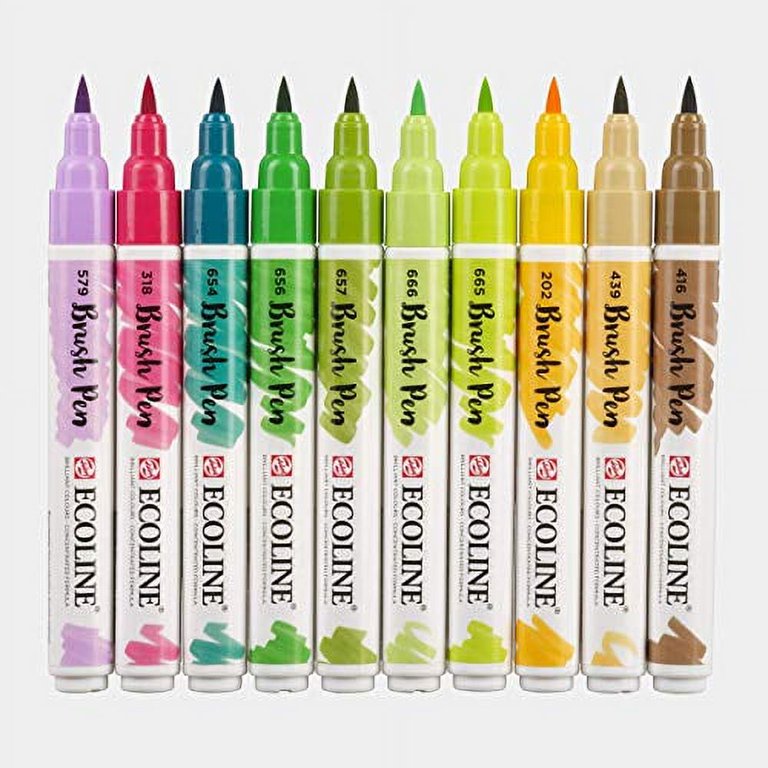 ROTULADOR ECOLINE BRUSHPEN SET 10 COLORES ILLUSTRATION