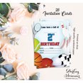 thumbnail image 5 of Darling Souvenir Blue Birthday Invitation Card 28 Pcs Fill or Write In Blank Invites Printable Party Supplies 5 x 7 Inches, 5 of 5