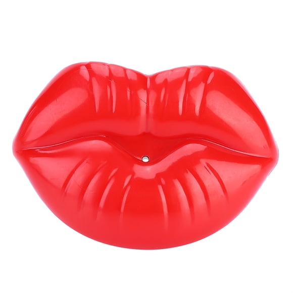 Chupete de silicona para bebé con labios divertidos, de grado alimenticio, color rojo