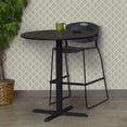 thumbnail image 3 of Cain 36" Round Cafe Table with Steel X Base and Hidden Adjustable Glides - Ash Grey, 3 of 5