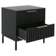 thumbnail image 5 of SAFAVIEH Lylia 2 Drawer Nightstand, Black/Black Legs/Gold Handle (22.1 in. W x 15.7 in. D x 22.8 in. H), 5 of 13