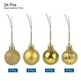 thumbnail image 3 of Uxcell 24Pcs 1.18" Christmas Balls Ornaments Shatterproof Ornaments Balls for Xmas Trees Decoration Gold, 3 of 8