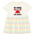 thumbnail image 3 of Inktastic Nanny Loves Me Grandson Girls Baby Dress, 3 of 5