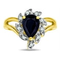thumbnail image 2 of Star K � Black Sapphire Pear Shape 8x6 Halo Split Shank Ring, 2 of 9