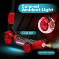 thumbnail image 6 of 2-in-1 Balance Electric Scooter for Boys Girls Ages 3-6,3 Wheels Kick Scooter with Tail Color Lights,Spray and Widened Non-Slip Deck,Kids Ride On Toys with Independent Light Switch and Music,Red, 6 of 8