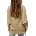 thumbnail image 2 of Batwing Long Sleeve Kids Girls Loose Knit Sweater Solid Pullover Jumper, 2 of 5