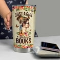 thumbnail image 6 of Book Tumbler Cup 20oz Just A Girl Who Loves Books Tumblers Coffee Travel Mug Book Lovers Gifts for Women Reading Lover Reader Bookworm Gifts for Birthday Christmas, 6 of 6