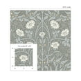 thumbnail image 5 of NextWall Alloy Grey Stenciled Floral Peel and Stick Wallpaper, 5 of 7