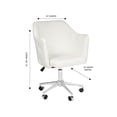 thumbnail image 2 of Impressions Vanity Pearl Tufted 360 Degree Swivel Vanity Chair with Height Adjustable (White), 2 of 6