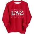 thumbnail image 2 of Girls Love Graphic Sweatshirt Red, Soft Stretch Casual Pullover for Kids Youth, Valentine's Day Holiday Gift,Size 8 T, 2 of 9