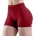 thumbnail image 2 of IDALL Gym Shorts Women Biker Shorts Women High Waist Biker Shorts For Women No Front Seam Soft Hidden Butt Scrunch Shorts Yoga Workout Gym Shorts Workout Shorts Yoga Shorts Red 2 XL, 2 of 5