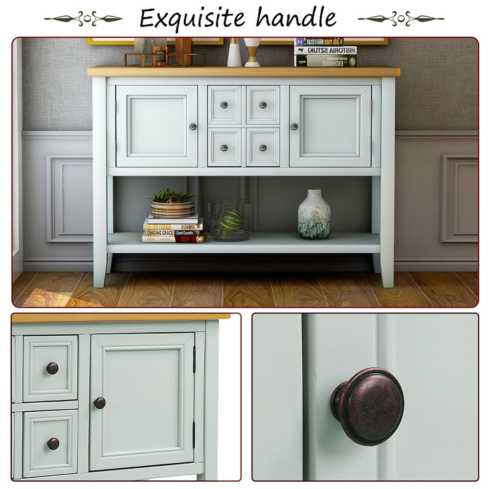 Kepooman Cambridge Series Solid Wood Console Table with Bottom Shelf for Entryway, 46“L x 15”W x 34”H, Lime White Kepooman Cambridge Series Solid Wood Console Table with Bottom Shelf for Entryway, 46“L x 15”W x 34”H, Lime White