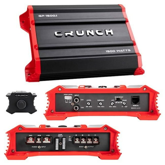 Crunch 1500W Ground Pounder Mono Subwoofer Car Amplifier