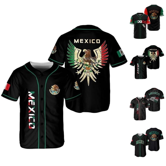 2026 New Mexico Soccer Jerseys Men, Casual Athletic Top for Men, Mexican Jersey Soccer T-Shirt, 2D Printed Short Sleeve Crew Neck Training & Match Fan Shirt for Adult